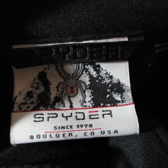 Mens  SPYDER Ski Snowboard Winter Thermal Top Sweater Pullover BLACK Turtleneck - Picture 4 of 5
